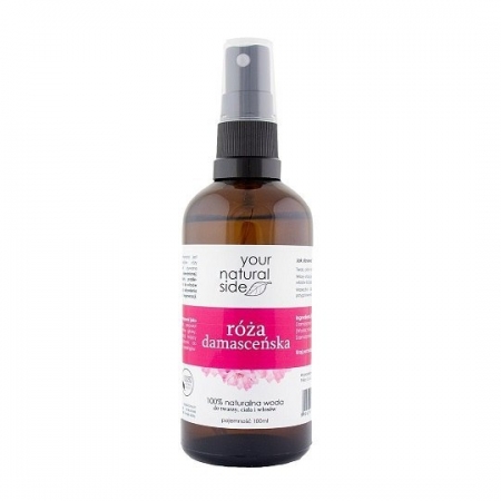 YOUR NATURAL SIDE Woda Kwiatowa Różana z Kwiatów Róży Damasceńskiej Organic Spray 100ml